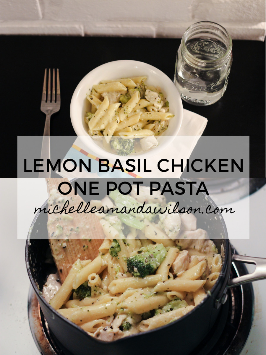 lemon basil chicken one pot pasta