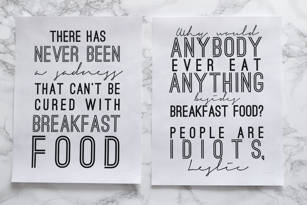 Free Parks and Rec Breakfast Prints