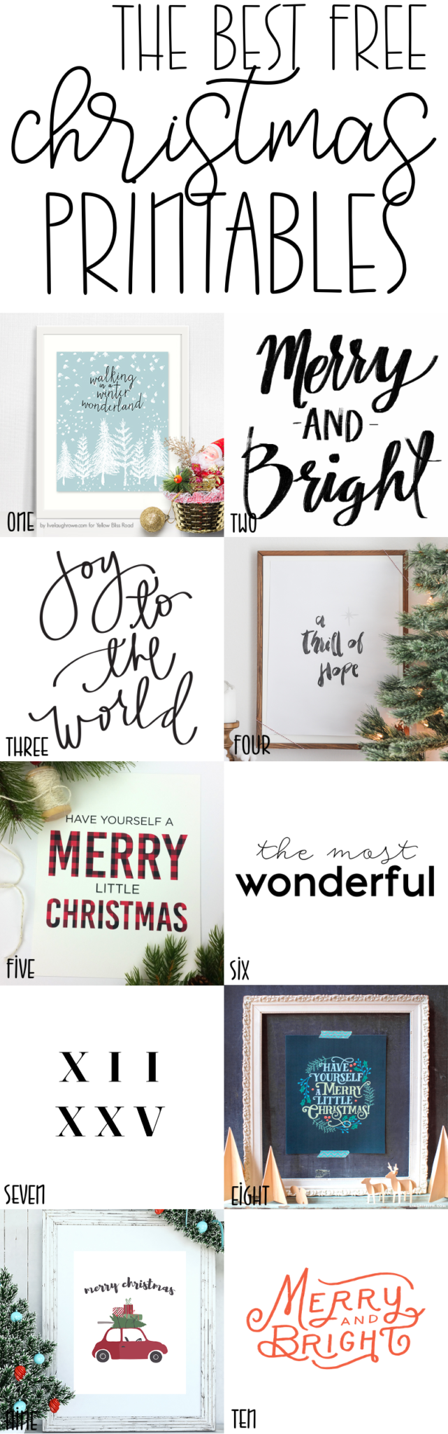 Best Free Christmas Prints Holiday Decor