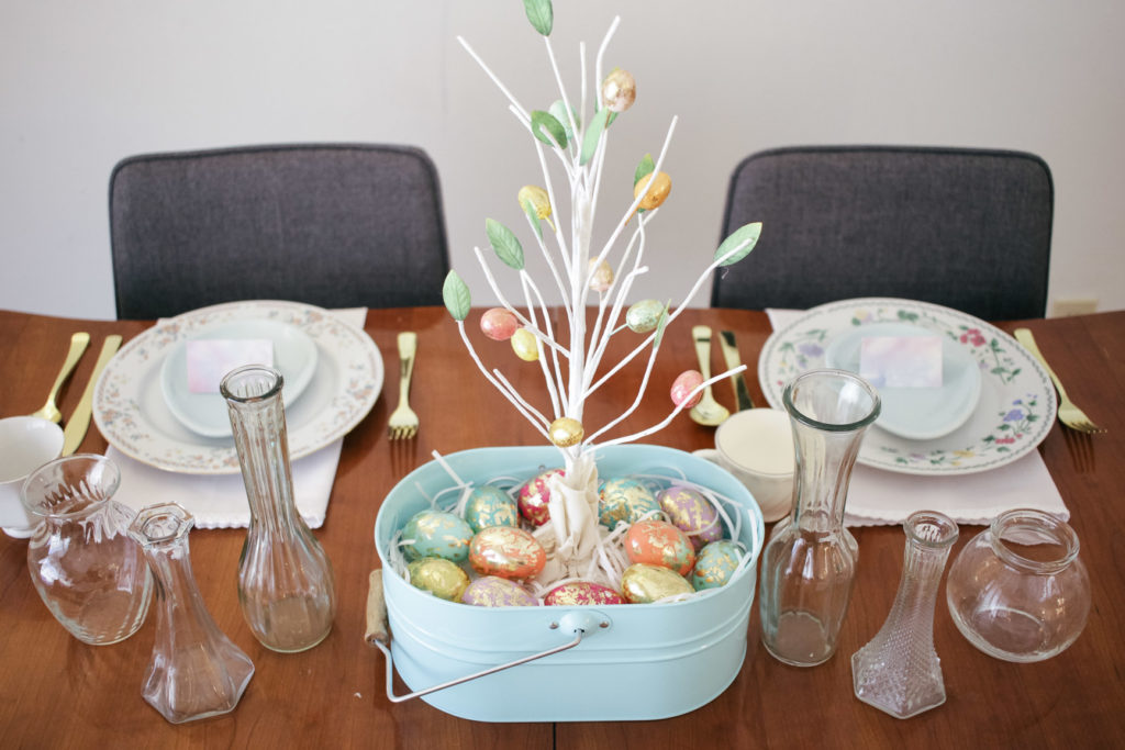Easter Centerpiece Pastel Spring Tablescape