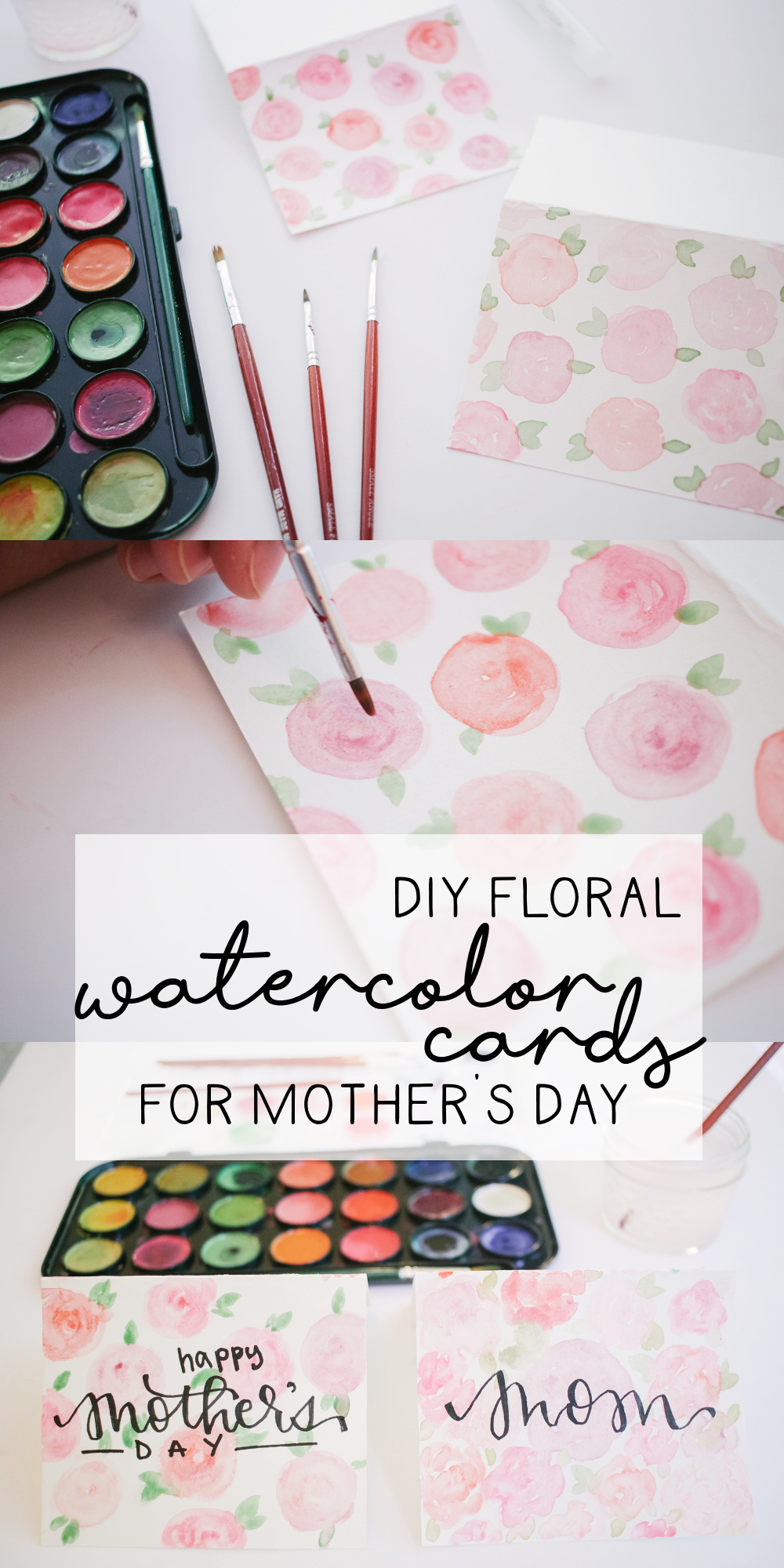 Floral DIY Watercolor Card for Beginners