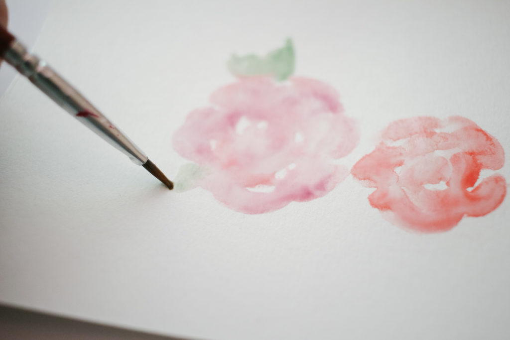 DIY Watercolor Card for Beginners, C Method for Watercolor Flowers
