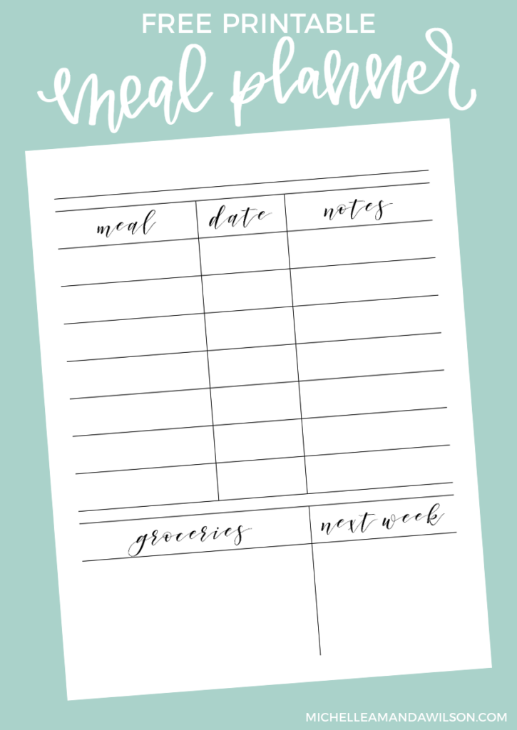 Practical Meal Planning (& A Free Printable Meal Planner)